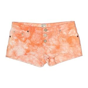 RVCA Orange/White Tie-Dye Denim Short Shorts. Size 28 Waist.